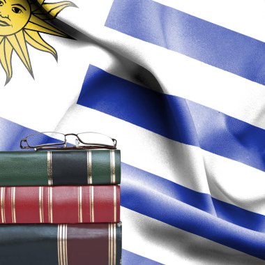 Eğitim kavramı - kitap ve Okuma gözlükleri N karşı yığını