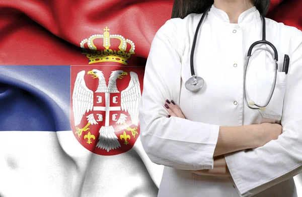 Imagen Conceptual Del Sistema Nacional Salud Serbia —  Fotos de Stock