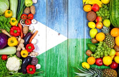 Dijbouti 'den taze meyve ve sebzeler.