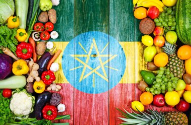 Etiyopya 'dan taze meyve ve sebzeler