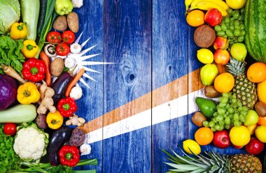 Marshall Adalarından taze meyve ve sebzeler