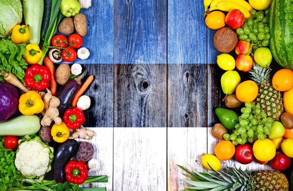 Verse groenten en fruit uit Estland — Stockfoto