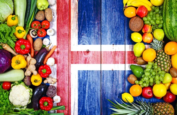 Frutas e produtos hortícolas frescos provenientes da Islândia — Fotografia de Stock