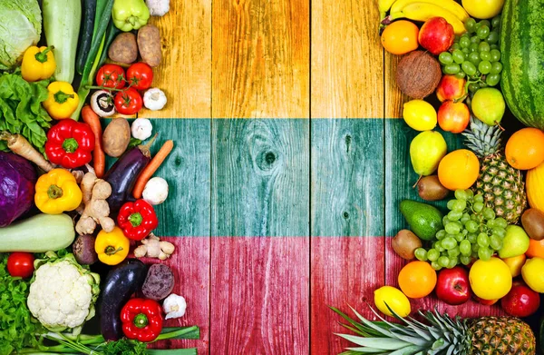 Fresh fruits and vegetables from Lithuania — Stock Photo, Image