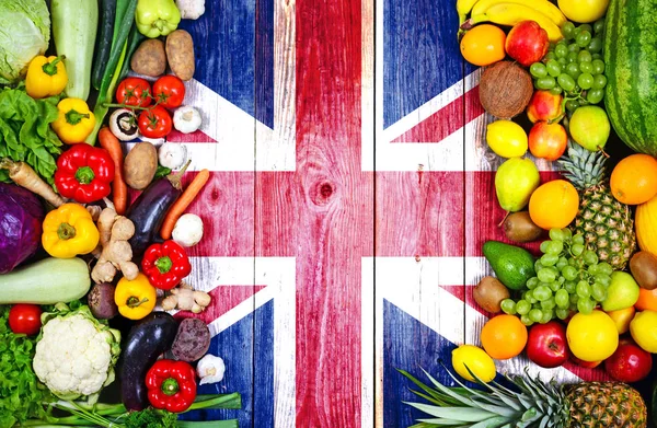 Frutas y hortalizas frescas del Reino Unido — Foto de Stock