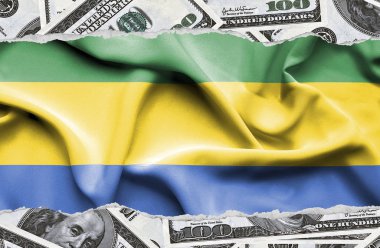 Ulusal çapta Amerikan para biriminin banknotlarıyla finansal konsept 