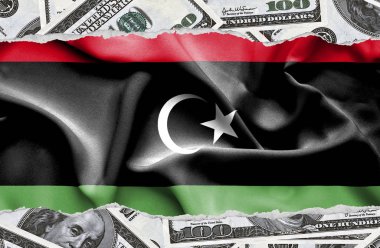 Ulusal çapta Amerikan para biriminin banknotlarıyla finansal konsept 