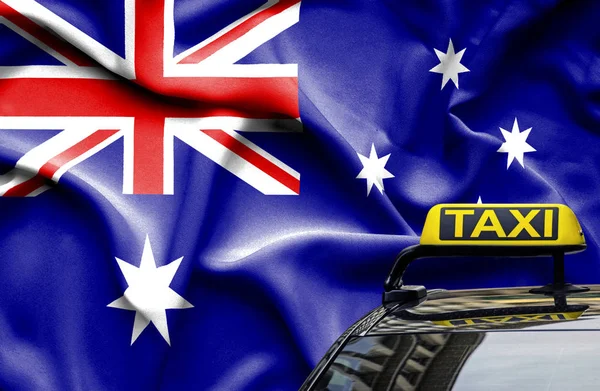 오스트레일리아의 택시 서비스 개념 이미지 — 스톡 사진