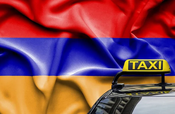 Taxi service conceptual image in country of Armenia — Stock Photo, Image