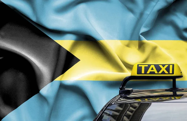Taxi szolgáltatás koncepcionális kép Bahama-szigeteken — Stock Fotó