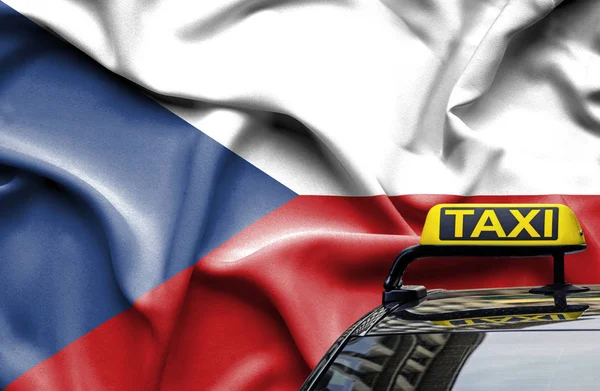 Taxi service conceptual image in country of Czech Republic — Stock Photo, Image