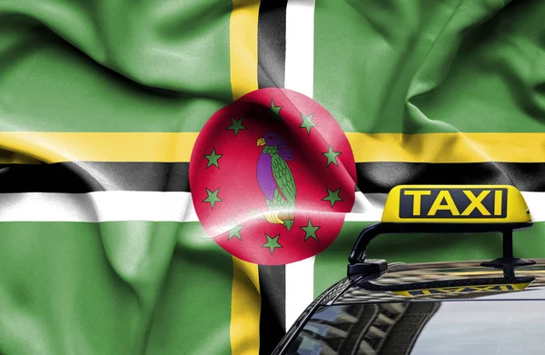 Taxi service conceptueel beeld in het land van Dominica — Stockfoto