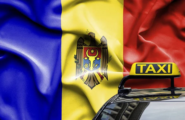 Serviço de táxi imagem conceitual no país da Moldávia — Fotografia de Stock