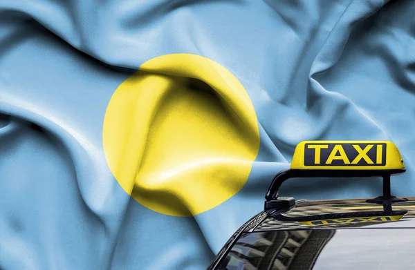 Taxi service conceptual image in country of Palau — ストック写真