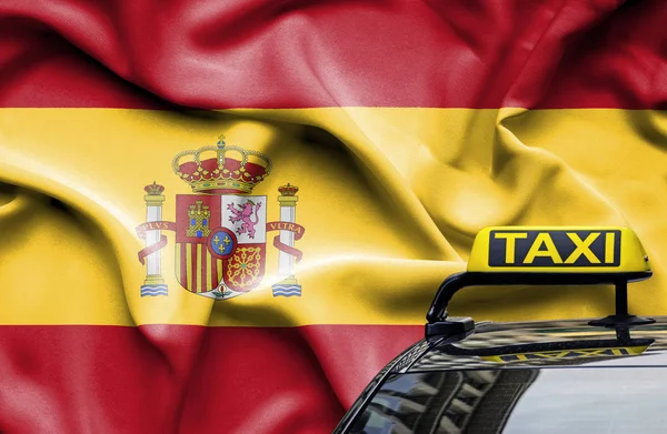 Konceptuální obraz Taxi služby v zemi Španělsko — Stock fotografie