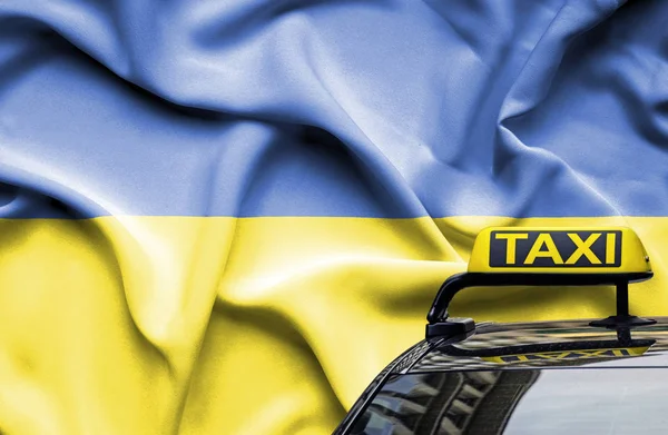Taxi service conceptual image in country of Ukraine — Stock Photo, Image