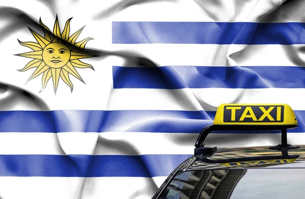 Taxi service conceptual image in country of Uruguay — Stock Photo, Image