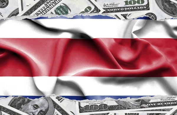 Ulusal çapta Amerikan para biriminin banknotlarıyla finansal konsept 