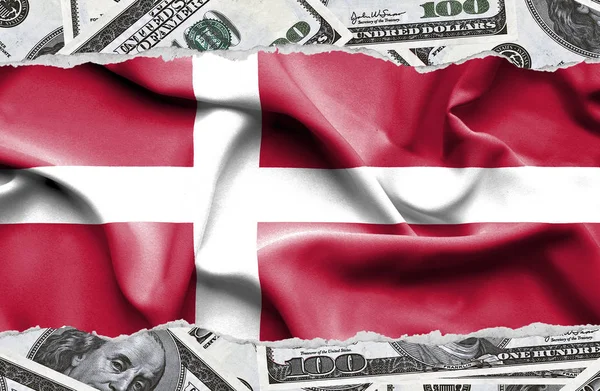 Ulusal çapta Amerikan para biriminin banknotlarıyla finansal konsept 