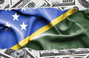 Ulusal çapta Amerikan para biriminin banknotlarıyla finansal konsept 