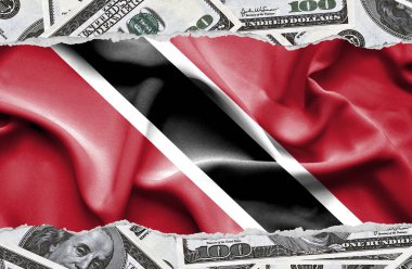 Ulusal çapta Amerikan para biriminin banknotlarıyla finansal konsept 