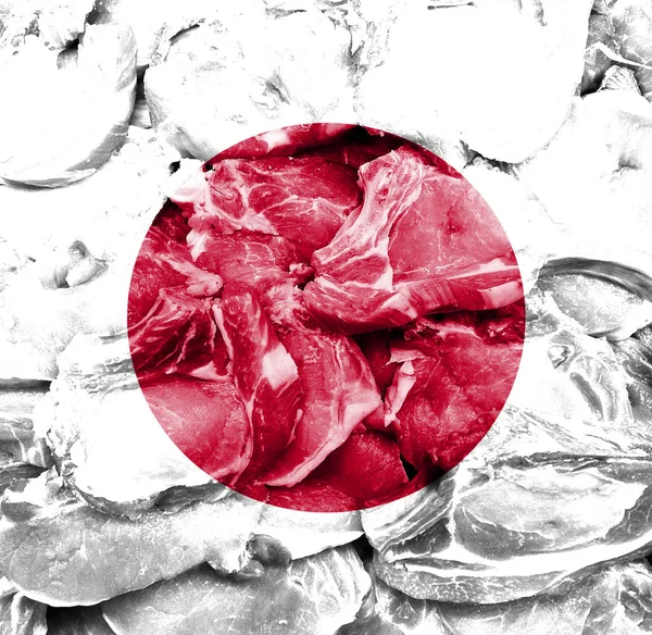 Friss Hús Koncepcionális Kép Japánból — Stock Fotó
