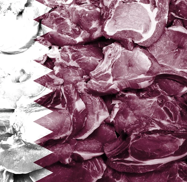 Friss Hús Fogalmi Kép Katarból — Stock Fotó