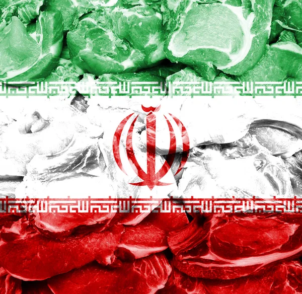 Fresh Meat Conceptual Image Iran — Stock Photo, Image