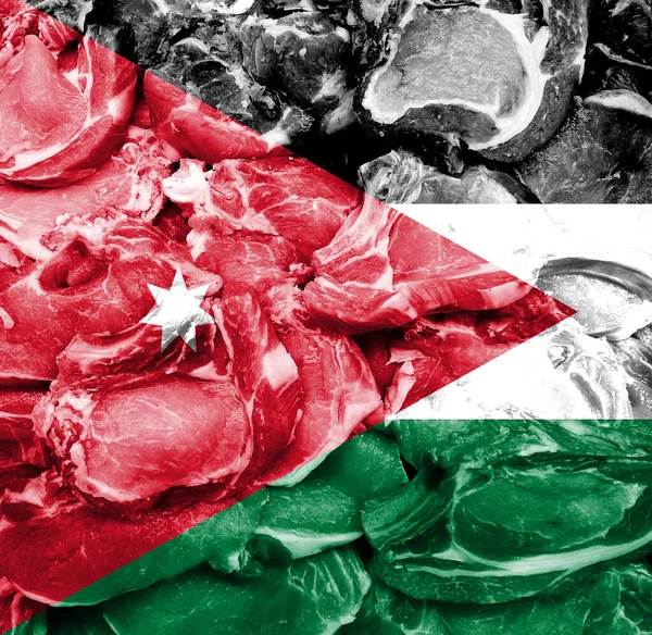 Carne Fresca Imagem Conceitual Jordânia — Fotografia de Stock