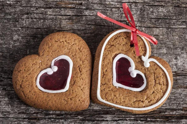 Пряникове печиво у формі серця — стокове фото