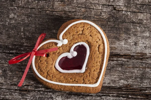Καρδιά σχήμα μελόψωμο cookies — Φωτογραφία Αρχείου