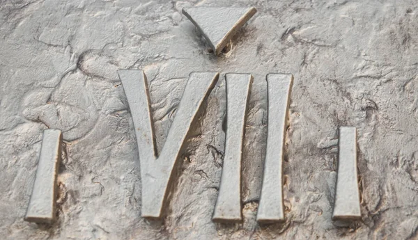 Roman numerals sculpture showing the number — Stock Photo, Image