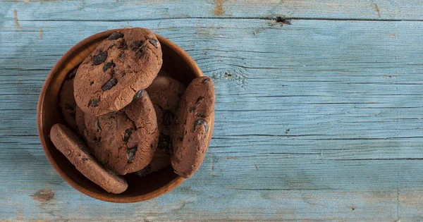 Chocolate oatmeal cookies — Stock Photo, Image