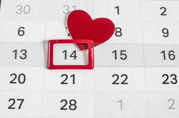 Agenda voor de dag van Valentijnskaarten — Stockfoto