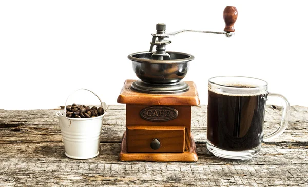 Granos de café tostados en bucke — Foto de Stock