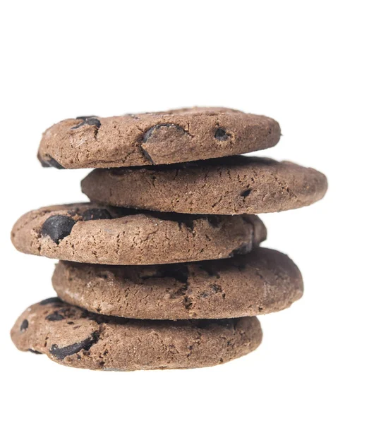Ovesné sušenky izolované na bílém pozadí — Stock fotografie