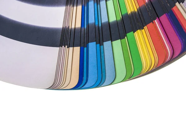Regenbogen-Farbpalette isoliert auf Weiß — Stockfoto