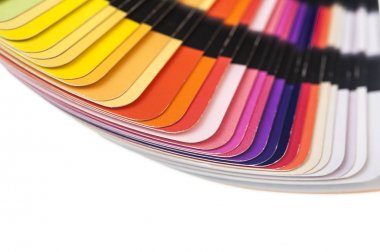 Gökkuşağı renk paleti üzerinde beyaz izole