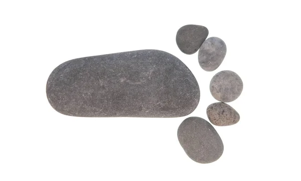 Pie de piedra aislado sobre fondo blanco — Foto de Stock