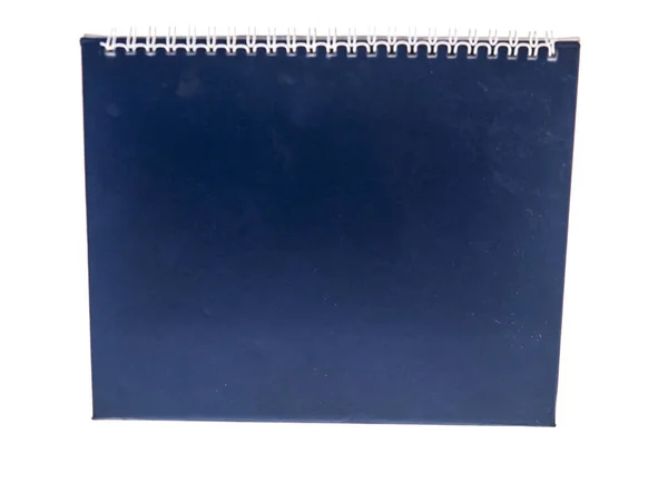 White blank calendar mockup with spiral binding — Stock Photo, Image