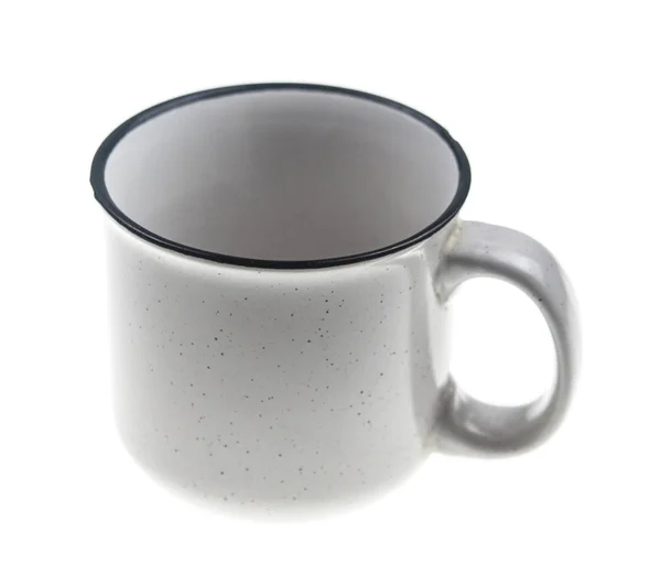 Taza de café vacía sobre fondo blanco — Foto de Stock