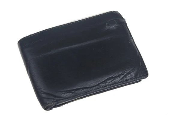 Läder plånbok isolerad på vit bakgrund — Stockfoto