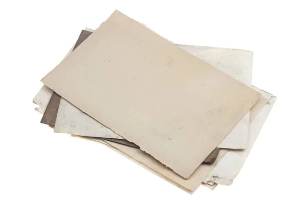 Vintage oud papier textuur geïsoleerd op witte achtergrond — Stockfoto