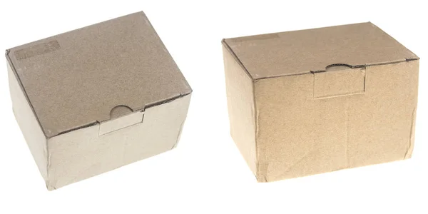 Cardboard box isolated on a white background — Stock Photo, Image