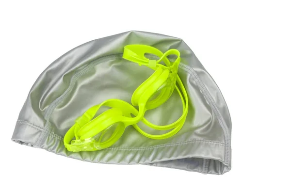 Schwimmen Tauchen Schnorcheln aquatische Ausrüstung auf weißem Hintergrund — Stockfoto