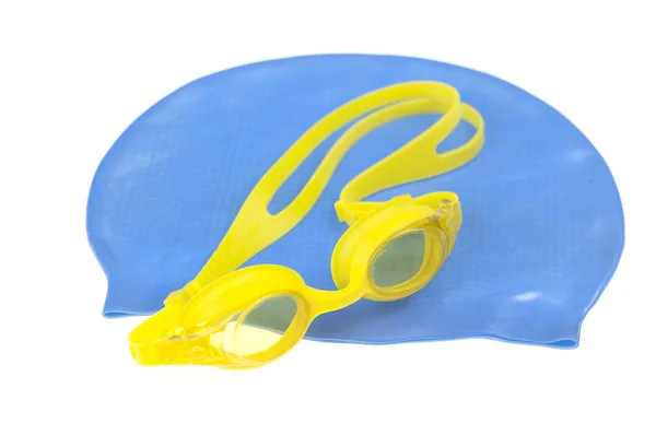 Mergulho de natação snorkeling equipamentos aquáticos sobre fundo branco — Fotografia de Stock