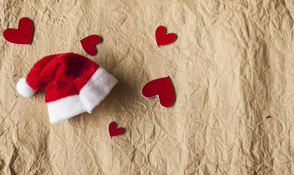 Classic red Christmas Santa hat — Stock Photo, Image