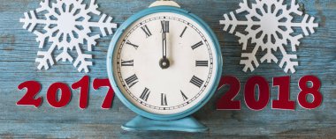 Mutlu yeni yıl 2018 ahşap tablo 