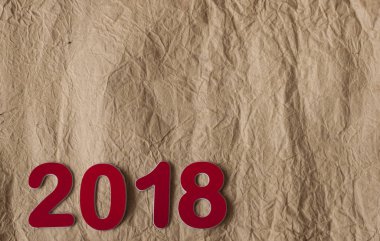 Mutlu yeni yıl 2018 ahşap tablo 