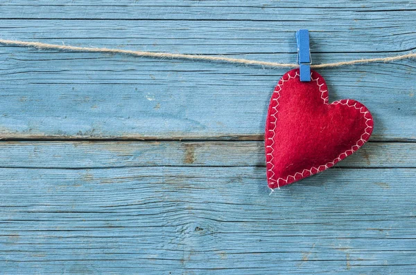 Colorful hearts on wooden background — Stock Photo, Image